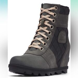 Sorel Lexie Quilted Wedge Bootie 6.5